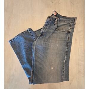 Levi's Men's 569 Loose Straight Denim Jeans SZ 34X30 Distressed Light Wash